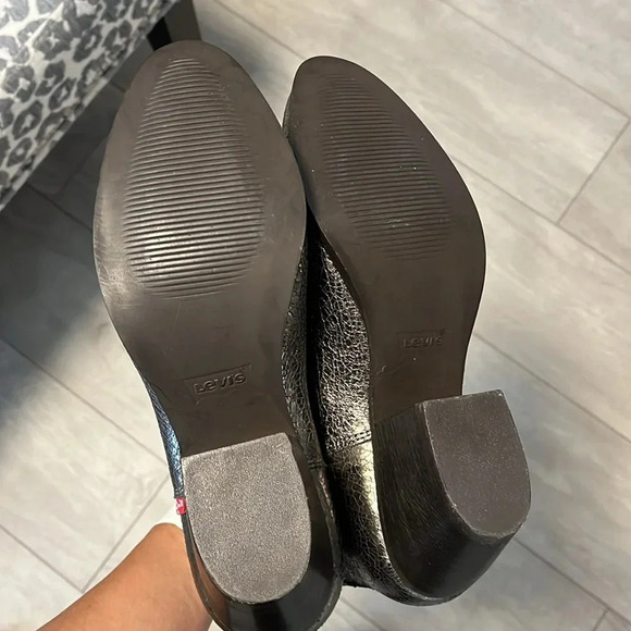 NWOT LEVIS Metallic Leather Western Cowboy Boot, Size 8.5 - Picture 7 of 10